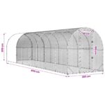 vidaXL Kurník pre kurčatá Strieborná 800 x 200 x 200 cm – Obrázok 10