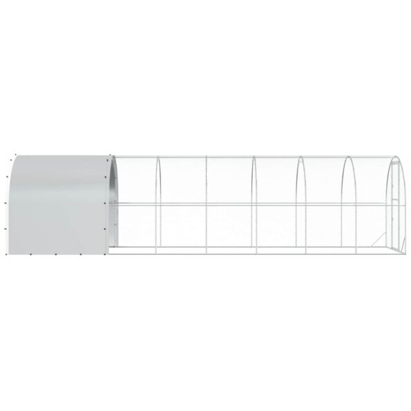 vidaXL Kurník pre kurčatá Strieborná 800 x 200 x 200 cm – Obrázok 5