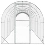 vidaXL Kurník pre kurčatá Strieborná 1000 x 200 x 200 cm – Obrázok 3