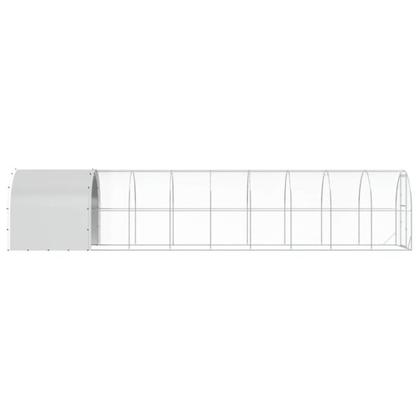 vidaXL Kurník pre kurčatá Strieborná 1000 x 200 x 200 cm – Obrázok 4