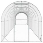 vidaXL Kurník pre kurčatá Strieborná 1200 x 200 x 200 cm – Obrázok 3