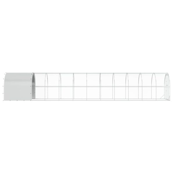vidaXL Kurník pre kurčatá Strieborná 1200 x 200 x 200 cm – Obrázok 4