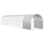 vidaXL Kurník pre kurčatá Strieborná 1200 x 200 x 200 cm – Obrázok 5