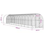 vidaXL Kurník pre kurčatá Strieborná 1200 x 200 x 200 cm – Obrázok 9