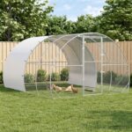 vidaXL Kurník pre kurčatá Strieborná 400 x 300 x 200 cm – Obrázok 10