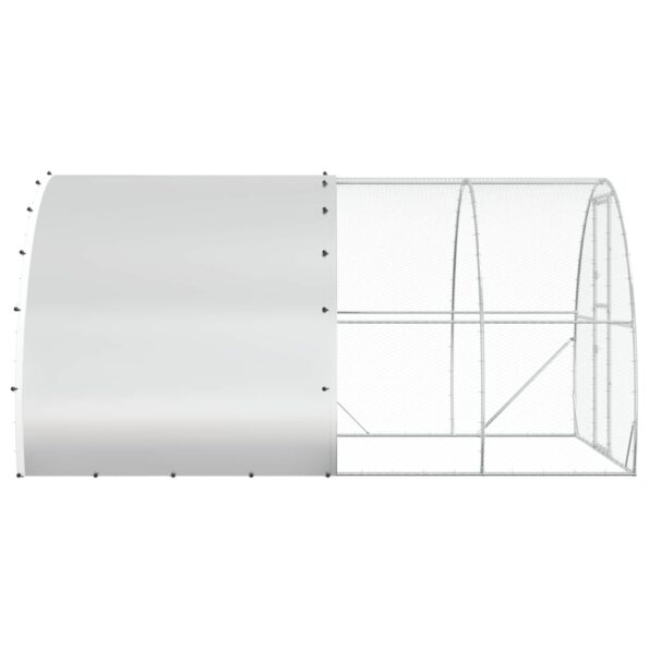 vidaXL Kurník pre kurčatá Strieborná 400 x 300 x 200 cm – Obrázok 4