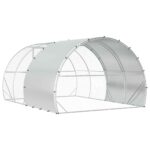 vidaXL Kurník pre kurčatá Strieborná 400 x 300 x 200 cm – Obrázok 5