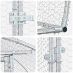 vidaXL Kurník pre kurčatá Strieborná 400 x 300 x 200 cm – Obrázok 6