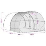 vidaXL Kurník pre kurčatá Strieborná 400 x 300 x 200 cm – Obrázok 9
