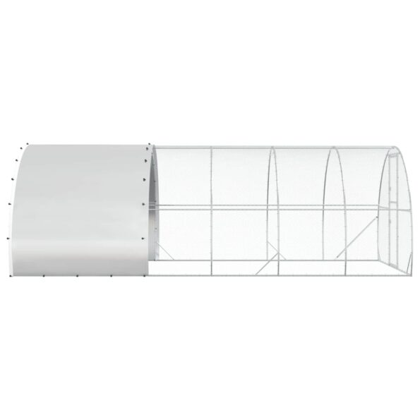 vidaXL Kurník pre kurčatá Strieborná 600 x 300 x 200 cm – Obrázok 4
