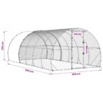 vidaXL Kurník pre kurčatá Strieborná 600 x 300 x 200 cm – Obrázok 9