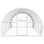 vidaXL Kurník pre kurčatá Strieborná 800 x 300 x 200 cm – Obrázok 3