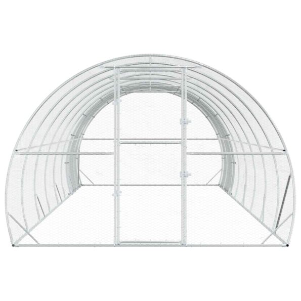 vidaXL Kurník pre kurčatá Strieborná 800 x 300 x 200 cm – Obrázok 3