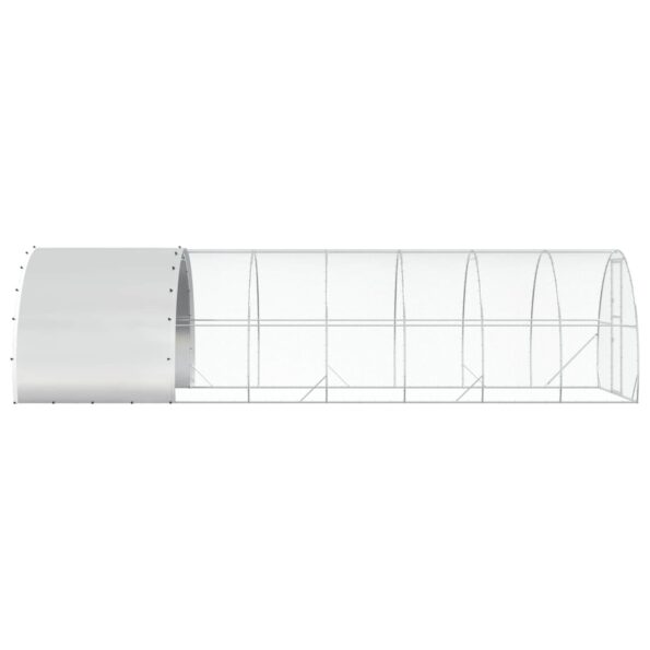 vidaXL Kurník pre kurčatá Strieborná 800 x 300 x 200 cm – Obrázok 4