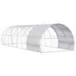 vidaXL Kurník pre kurčatá Strieborná 800 x 300 x 200 cm – Obrázok 5