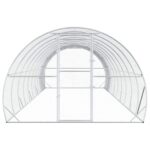 vidaXL Kurník pre kurčatá Strieborná 1000 x 300 x 200 cm – Obrázok 3