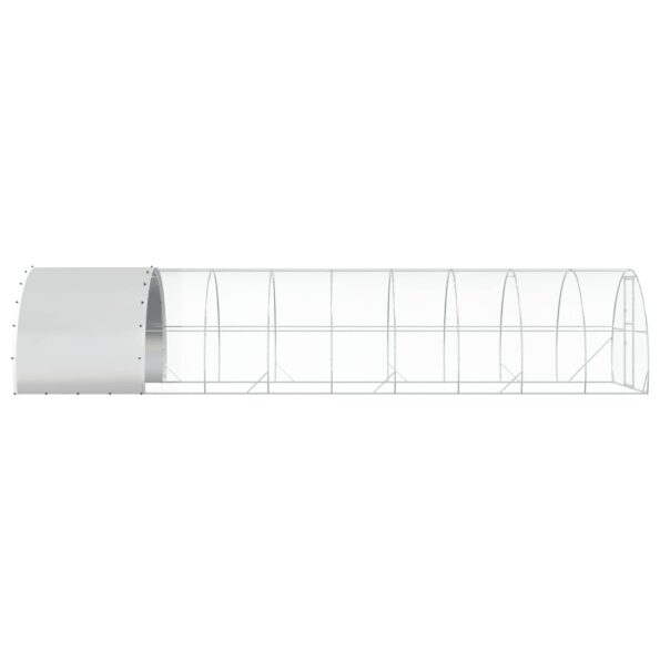vidaXL Kurník pre kurčatá Strieborná 1000 x 300 x 200 cm – Obrázok 4