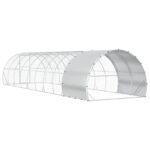 vidaXL Kurník pre kurčatá Strieborná 1000 x 300 x 200 cm – Obrázok 5