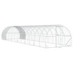 vidaXL Kurník pre kurčatá Strieborná 1200 x 300 x 200 cm – Obrázok 2