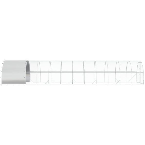 vidaXL Kurník pre kurčatá Strieborná 1200 x 300 x 200 cm – Obrázok 4