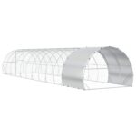 vidaXL Kurník pre kurčatá Strieborná 1200 x 300 x 200 cm – Obrázok 5