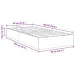 vidaXL Otomanový posteľný rám Čierny 90 x 190 cm Umelá koža – Obrázok 13