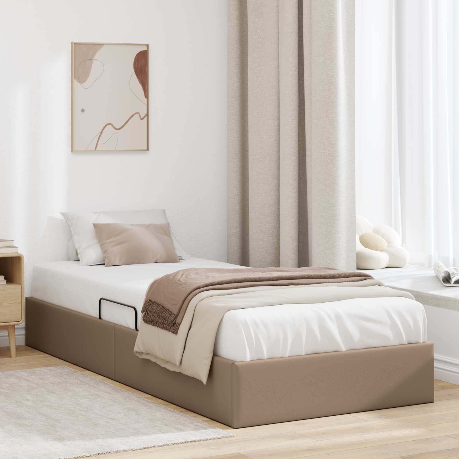 3442753_1.jpg vidaXL Otomanový posteľný rám Kapsulín 90 x 190 cm Umelá koža – Obrázok 1
