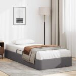 vidaXL Otomanový posteľný rám Biely 100 x 200 cm Umelá koža