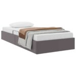 vidaXL Otomanový posteľný rám Biely 100 x 200 cm Umelá koža – Obrázok 3