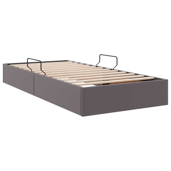 vidaXL Otomanový posteľný rám Biely 100 x 200 cm Umelá koža – Obrázok 5