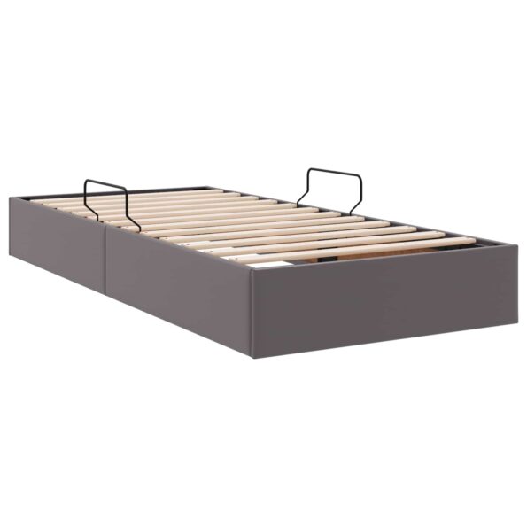 vidaXL Otomanový posteľný rám Biely 100 x 200 cm Umelá koža – Obrázok 9