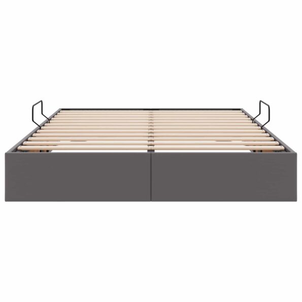 vidaXL Otomanový posteľný rám Biely 140 x 190 cm Umelá koža – Obrázok 7