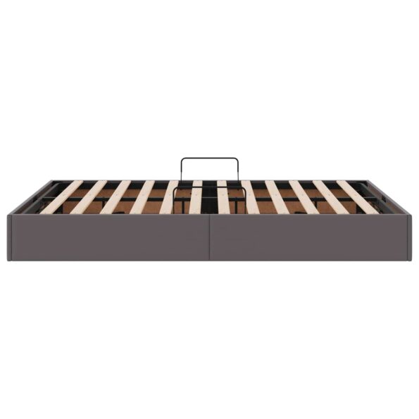 vidaXL Otomanový posteľný rám Biely 140 x 190 cm Umelá koža – Obrázok 8