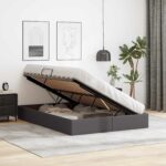 vidaXL Otomanový posteľný rám Biely 140 x 200 cm Umelá koža – Obrázok 4