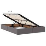vidaXL Otomanový posteľný rám Biely 140 x 200 cm Umelá koža – Obrázok 6