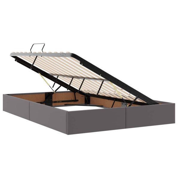 vidaXL Otomanový posteľný rám Biely 140 x 200 cm Umelá koža – Obrázok 6