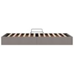 vidaXL Otomanový posteľný rám s úložiskom Sivohnedá 90 x 200 cm látka – Obrázok 8