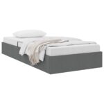 vidaXL Otomanový posteľný rám Tmavo šedá 100 x 200 cm látka – Obrázok 3