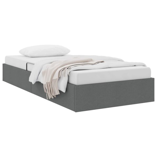 vidaXL Otomanový posteľný rám Tmavo šedá 100 x 200 cm látka – Obrázok 3