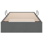 vidaXL Otomanový posteľný rám Tmavo šedá 100 x 200 cm látka – Obrázok 7