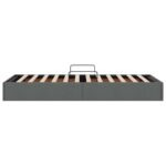 vidaXL Otomanový posteľný rám Tmavo šedá 100 x 200 cm látka – Obrázok 8