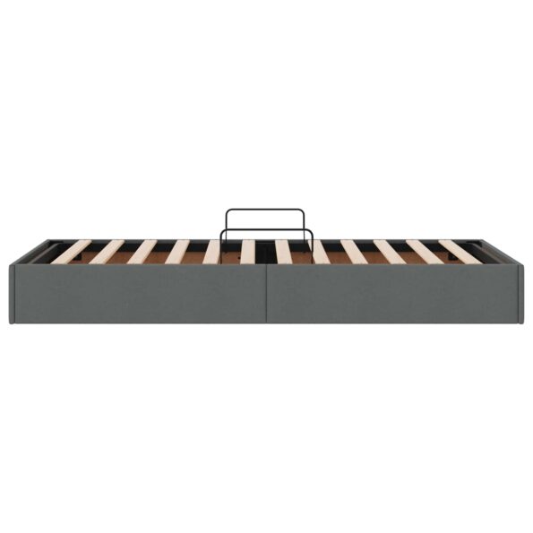 vidaXL Otomanový posteľný rám Tmavo šedá 100 x 200 cm látka – Obrázok 8