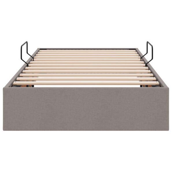vidaXL Otomanový posteľný rám s úložiskom Sivohnedá 100 x 200 cm látka – Obrázok 7