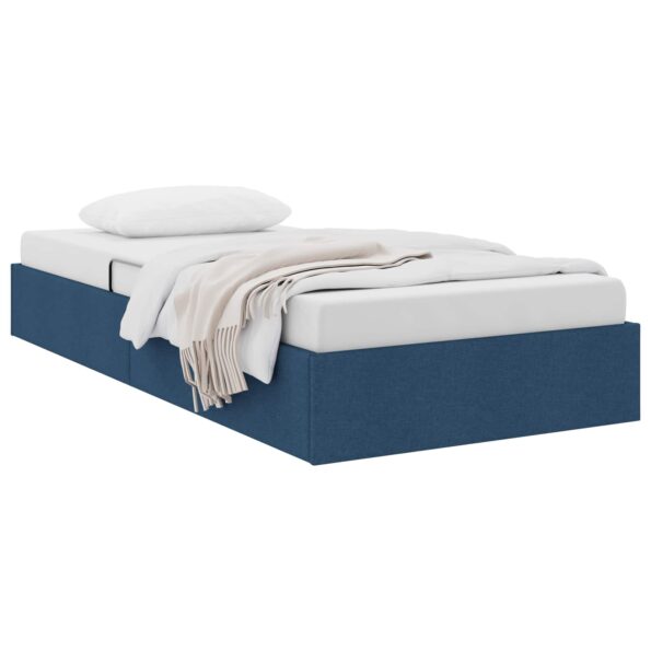 vidaXL Otomanový posteľný rám s úložiskom Modrá 100 x 200 cm látka – Obrázok 3
