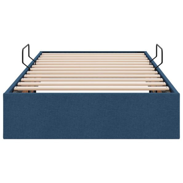 vidaXL Otomanový posteľný rám s úložiskom Modrá 100 x 200 cm látka – Obrázok 7