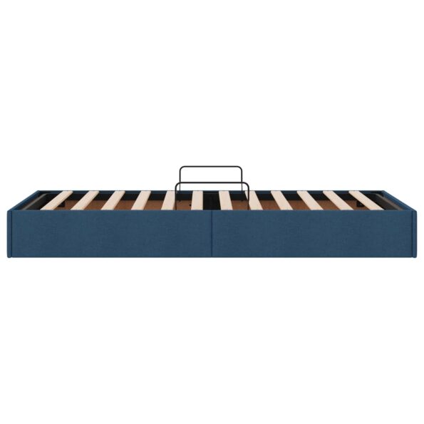 vidaXL Otomanový posteľný rám s úložiskom Modrá 100 x 200 cm látka – Obrázok 8