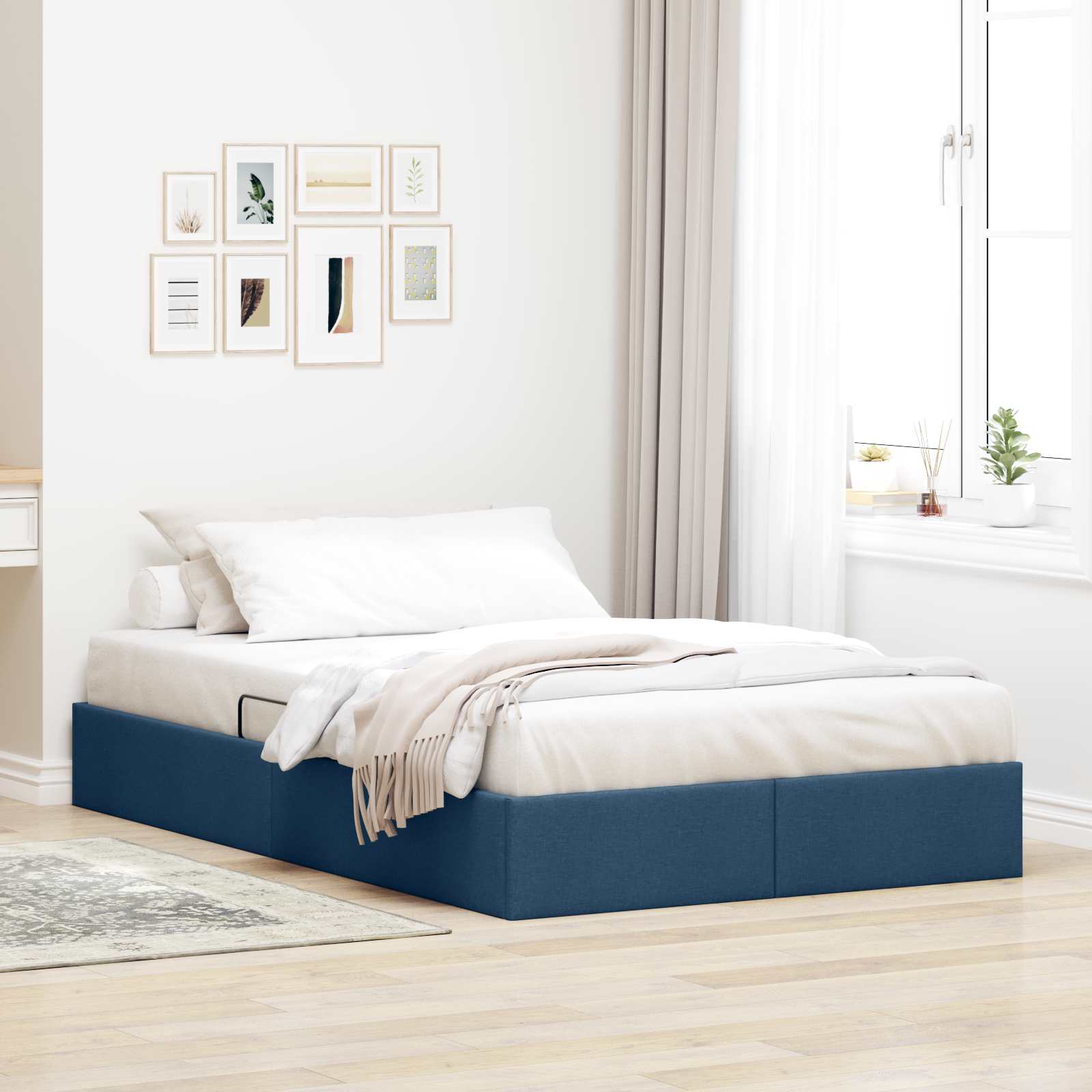 3442813_1.jpg vidaXL Otomanový posteľný rám s úložiskom Modrá 120 x 200 cm látka – Obrázok 1