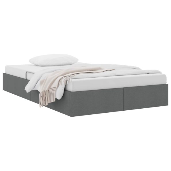 vidaXL Otomanový posteľný rám Tmavo šedá 120 x 200 cm látka – Obrázok 3