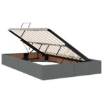 vidaXL Otomanový posteľný rám Tmavo šedá 120 x 200 cm látka – Obrázok 6