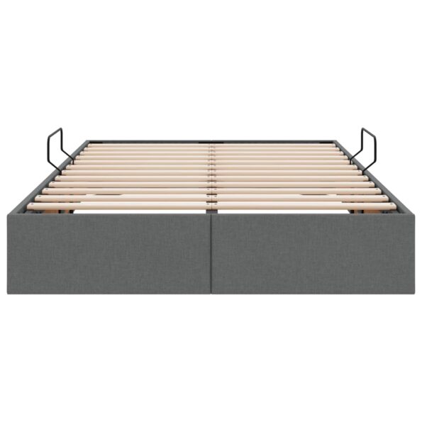 vidaXL Otomanový posteľný rám Tmavo šedá 120 x 200 cm látka – Obrázok 7
